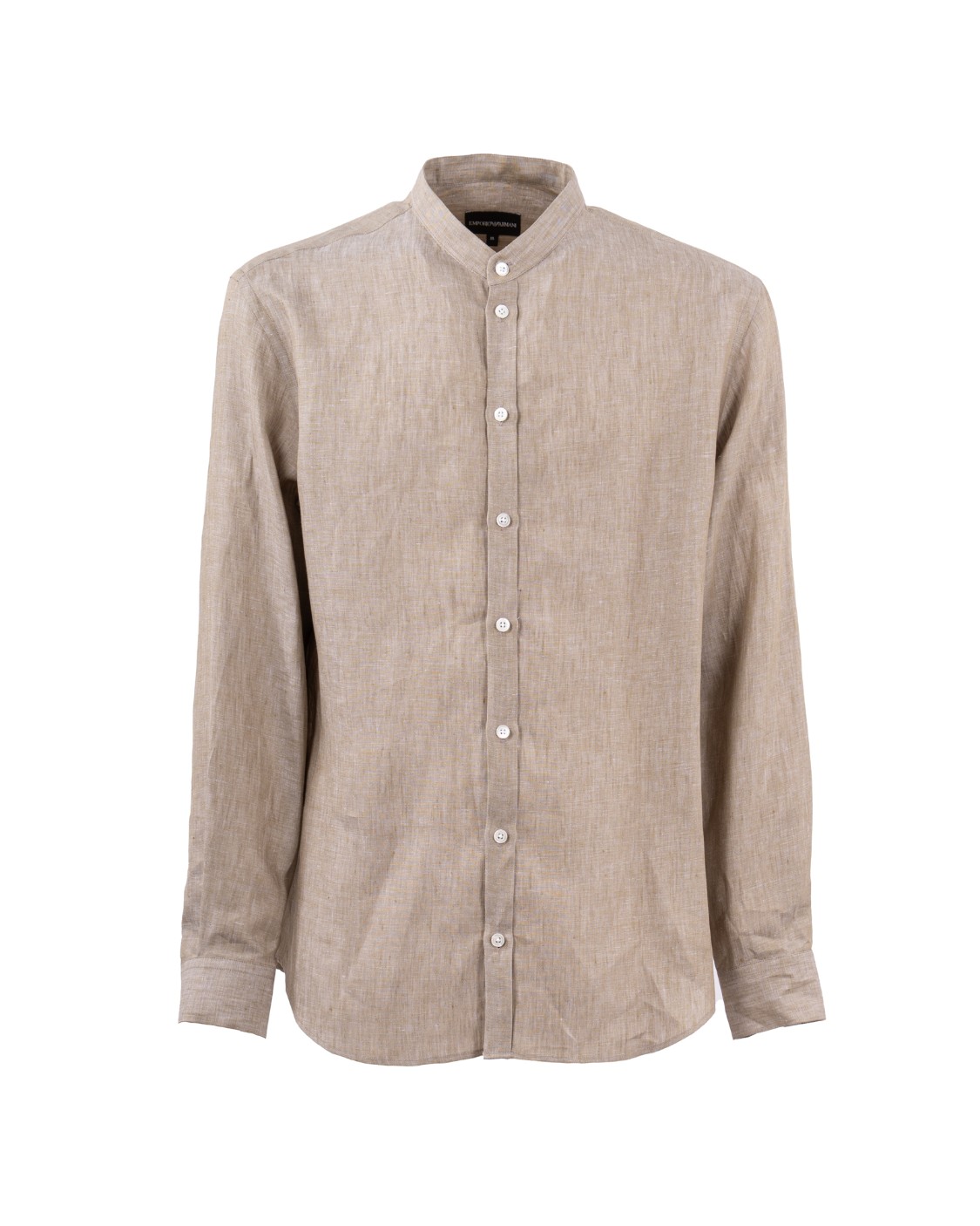 shop EMPORIO ARMANI  Camicia: Emporio Armani camicia collo guru in lino.
Brand logo.
Tinta unita.
Collo guru.
Maniche lunghe.
Polsini con bottoni.
Bottoni.
Chiusura sul fronte.
Composizione: 100% Lino.
Fabbricato in Albania.. 01SMGL 010F9-542 number 793336